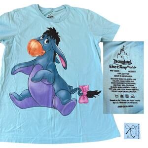Disneyland Walt Disney World Winnie the Pooh 100% Cotton Eeyore Tee Sz XL
